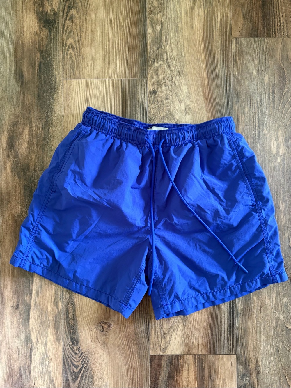 Urban Outfitters Men's Cobalt Blue Swim Trunks with Drawstring